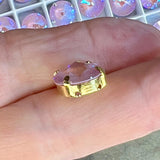 Lavender Delite, 12mm 2Pcs  Swarovski Rivoli 1122 with SP or GP Settings