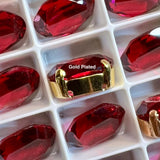 Vintage Swarovski Ruby 14x10mm Crystal, 1 Pc Vintage 4100 Oval, Jewelry Component