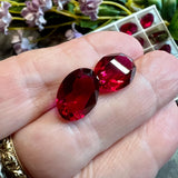 Vintage Swarovski Ruby 14x10mm Crystal, 1 Pc Vintage 4100 Oval, Jewelry Component