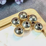 14K Gold Filled Round Beads-Spacers, 8mm & 7mm, 6 or 12 pc lots, Jewelry Destash