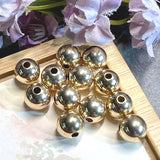 14K Gold Filled Round Beads-Spacers, 8mm & 7mm, 6 or 12 pc lots, Jewelry Destash