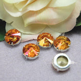 Summer Blush, 14mm Swarovski Crystal Rhinestone, 1122 Rivoli With Settings