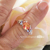 Summer Blush, 14mm Swarovski Crystal Rhinestone, 1122 Rivoli With Settings