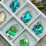 Swarovski Crystal AB, 1 Pc 30x20mm art 4320 Pear Shape Crystal with Setting