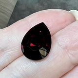 Garnet 18x13mm Rare Swarovski Crystal, art 4326 Pear Shape With Setting