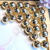 14K Gold Filled Round Beads-Spacers, 8mm & 7mm, 6 or 12 pc lots, Jewelry Destash