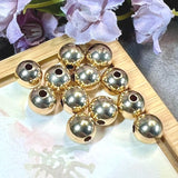 14K Gold Filled Round Beads-Spacers, 8mm & 7mm, 6 or 12 pc lots, Jewelry Destash