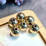 14K Gold Filled Round Beads-Spacers, 8mm & 7mm, 6 or 12 pc lots, Jewelry Destash