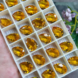 Topaz 18x13mm Swarovski Crystal 1 Pc art 4320 Pear Shape Crystal with Setting