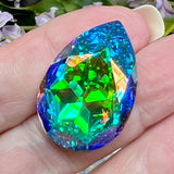 Swarovski Crystal AB, 1 Pc 30x20mm art 4320 Pear Shape Crystal with Setting