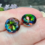 Vitrail Medium 2 Pcs Vintage Czech 11.3mm Crystal Rhinestone, art 1200 Dentelles With Setting