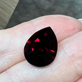 Garnet 18x13mm Rare Swarovski Crystal, art 4326 Pear Shape With Setting