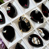 Garnet 18x13mm Rare Swarovski Crystal, art 4326 Pear Shape With Setting