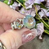 Swarovski Serene Grey DeLite, Handmade Crystal Ring, in Sterling Silver or 14K GF