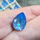 Crystal Ocean Delite 14x10, 1 Pc Swarovski Crystal Rhinestone 4320 Pear With Setting