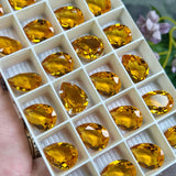 Topaz 18x13mm Swarovski Crystal 1 Pc art 4320 Pear Shape Crystal with Setting