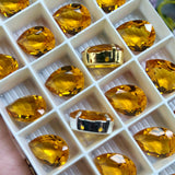 Topaz 18x13mm Swarovski Crystal 1 Pc art 4320 Pear Shape Crystal with Setting