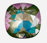 10mm 4470 Swarovski Crystal Rhinestone Cushion Square With Setting, 13 Colors