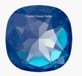 10mm 4470 Swarovski Crystal Rhinestone Cushion Square With Setting, 13 Colors