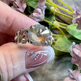 Swarovski Serene Grey DeLite, Handmade Crystal Ring, in Sterling Silver or 14K GF