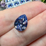 Provence Lavender 14x10 Swarovski Crystal Rhinestone 4320 Pear With Setting