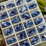 Provence Lavender 14x10 Swarovski Crystal Rhinestone 4320 Pear With Setting