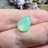 Chrysolite Opal 14x10 Swarovski Crystal Rhinestone 4320 Pear With Setting