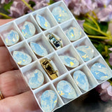 White Opal 14x10 Swarovski Crystal Rhinestone 4320 Pear With  Setting