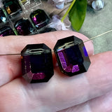 RARE Vintage Swarovski 15x12mm Emerald Cut 5105 Pendant Bead in Vitrail Dark, NOS