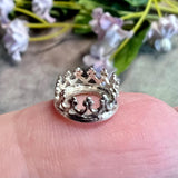 Sterling Silver Crown Bezel Setting, 39ss-8mm Open back Bezel-Cup, Solid .925 NOT Plated