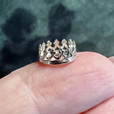 Sterling Silver Crown Bezel Setting, 39ss-8mm Open back Bezel-Cup, Solid .925 NOT Plated