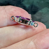 Sterling Silver Navette-Marquise Setting, For 15x7mm Crystal-Gems, 2 Loop .925 SS Blank