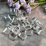 16x11mm Octagon Setting, 4 Pcs, Silver Plated Settings, for 4610 Oct-Crystals