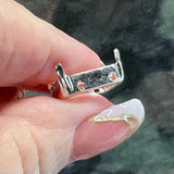 16x11mm Octagon Setting, 4 Pcs, Silver Plated Settings, for 4610 Oct-Crystals