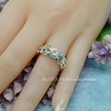 Petite Opalescent Mystic, Mercury Mystic Topaz Handmade Ring   Made to Order in 14K Gold or Sterling Silver
