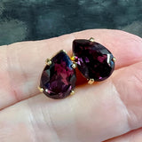 Amethyst 14x10 Swarovski Crystal Rhinestone, 4320 Pear Shape With  Settings