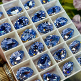 Provence Lavender 14x10 Swarovski Crystal Rhinestone 4320 Pear With Setting