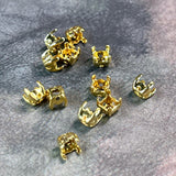 19ss Round Rhinestone Settings, Silver or Gold Plated with Free Rhinestones