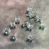 19ss Round Rhinestone Settings, Silver or Gold Plated with Free Rhinestones