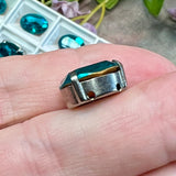 Blue Zircon 14x10mm Vintage Swarovski Rhinestone, 4100 Oval, With Settings