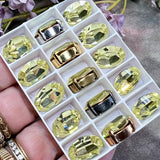 Jonquil 14x10mm Vintage Swarovski Rhinestone, 4100 Oval, With Settings