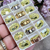 Jonquil 14x10mm Vintage Swarovski Rhinestone, 4100 Oval, With Settings