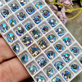 6mm Light Sapphire Shimmer, 29ss Swarovski Rhinestone with Settings