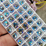 6mm Light Sapphire Shimmer, 29ss Swarovski Rhinestone with Settings