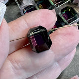 RARE Vintage Swarovski 15x12mm Emerald Cut 5105 Pendant Bead in Vitrail Dark, NOS