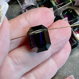 RARE Vintage Swarovski 15x12mm Emerald Cut 5105 Pendant Bead in Vitrail Dark, NOS