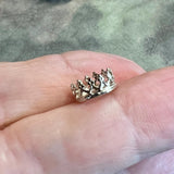 Sterling Silver Crown Bezel Setting, 39ss-8mm Open back Bezel-Cup, Solid .925 NOT Plated