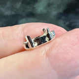 Sterling Silver 15x7 Navette Marquise Rhinestone Setting, For Crystal-Gems.925 SS Blank