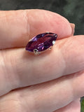 Sterling Silver 15x7 Navette Marquise Rhinestone Setting, For Crystal-Gems.925 SS Blank