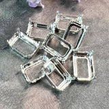 16x11mm Octagon Setting, 4 Pcs, Silver Plated Settings, for 4610 Oct-Crystals